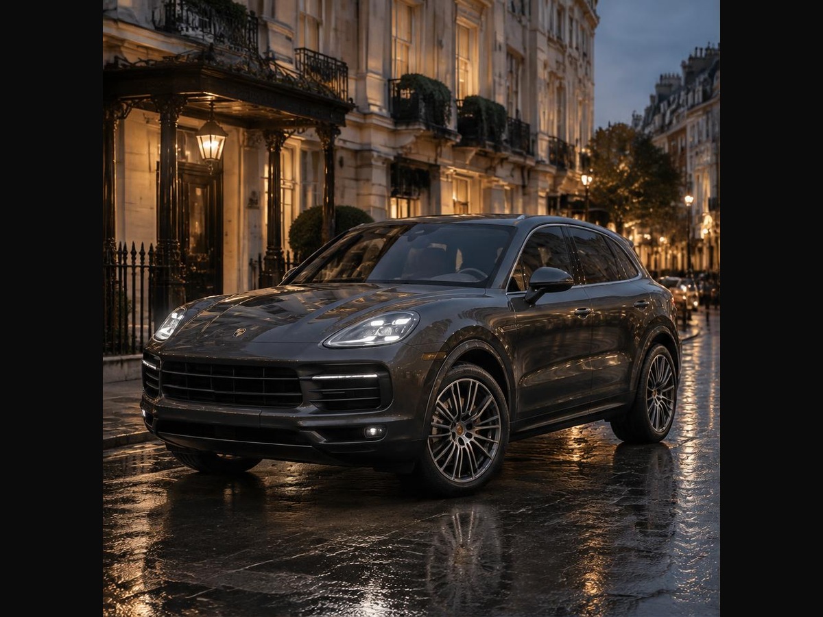Graphite Porsche Cayenne in Mayfair